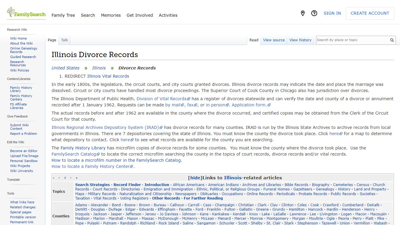 Illinois Divorce Records • FamilySearch